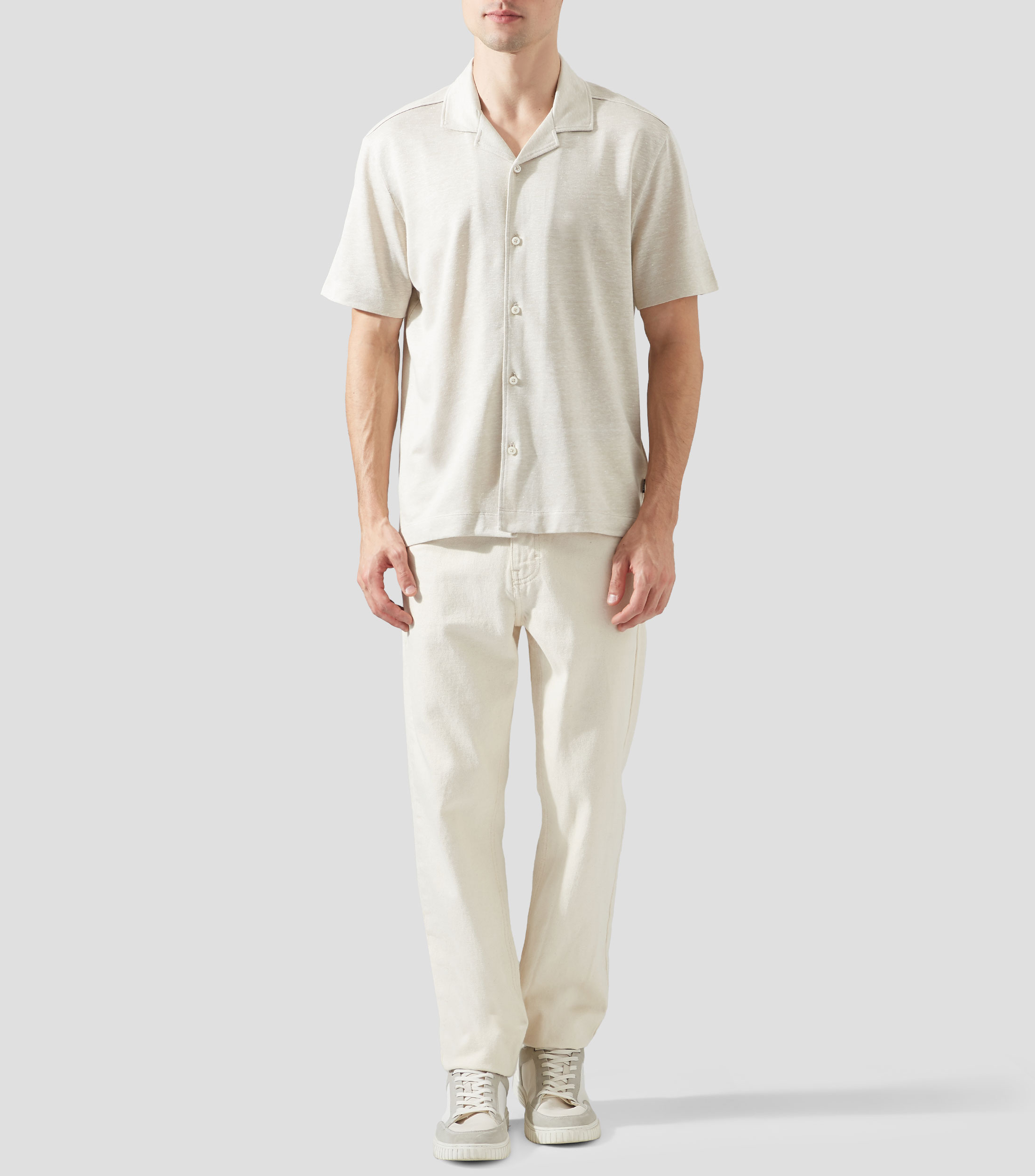 Camisa estampada manga corta Hombre